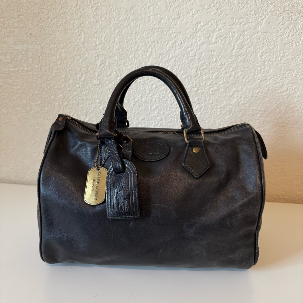 Vintage Leather Ralph Lauren Mini travel bag